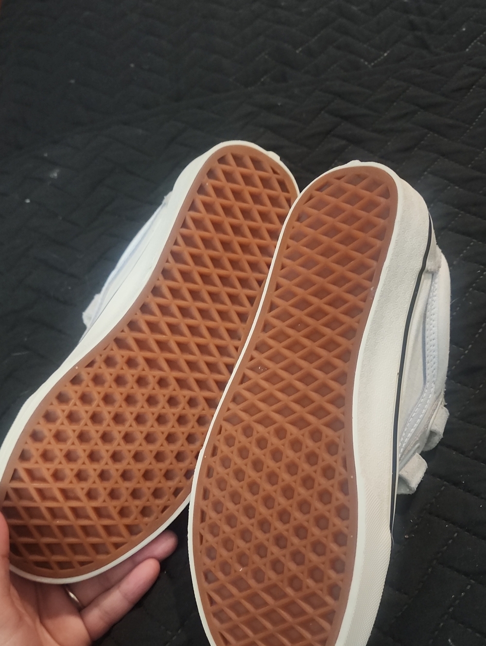 Vans Kids Light Gray Suede Velcro Sneakers - Picture 9 of 10
